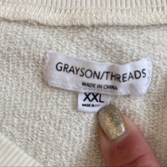 Grayson Threads Women's Good Vibes Graphic Sweatshirt - Picture 9 of 9